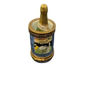 Vintage & RARE Limoges Trinket Box - 'Moulin Rouge' Champagne & Bucket